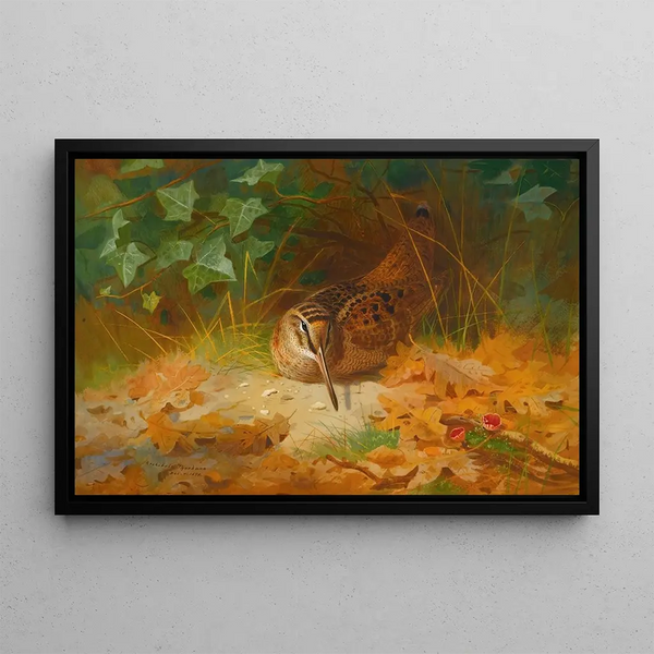 Bécasse - Archibald Thorburn — cuadro enmarcado en la pared