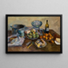 Naturaleza muerta con pasteles y frutas - Aristarkh Lentulov — cuadro enmarcado en la pared