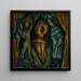 Arlequín, Colombina y Pierrot - Mark Gertler — cuadro enmarcado en la pared