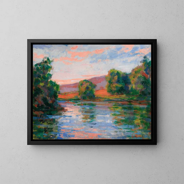 Orilla del agua - Armand Guillaumin — cuadro enmarcado en la pared