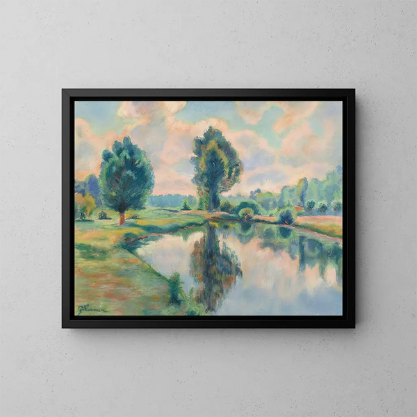 Orilla del río - Armand Guillaumin — cuadro enmarcado en la pared