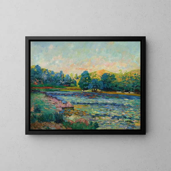 Bordes de río - Armand Guillaumin — cuadro enmarcado en la pared