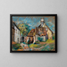 de casas de campo - Armand Guillaumin — cuadro enmarcado en la pared