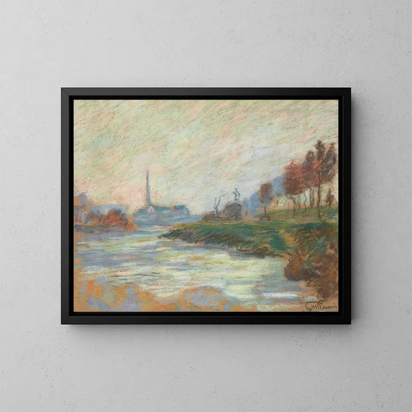 del Confluente de la Marne y de la Sena en Francia - Armand Guillaumin — cuadro enmarcado en la pared