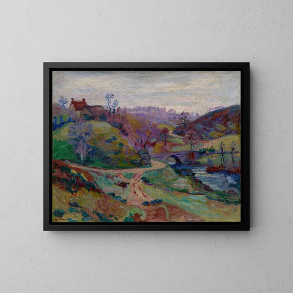 Pont Charraud en Crozant - Armand Guillaumin — cuadro enmarcado en la pared