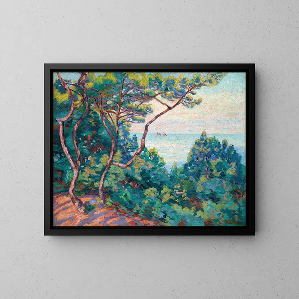 Costa Azul - Armand Guillaumin — cuadro enmarcado en la pared