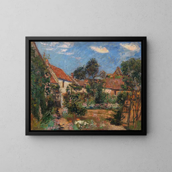 Jardín en Janville-sur-Juine - Armand Guillaumin — cuadro enmarcado en la pared