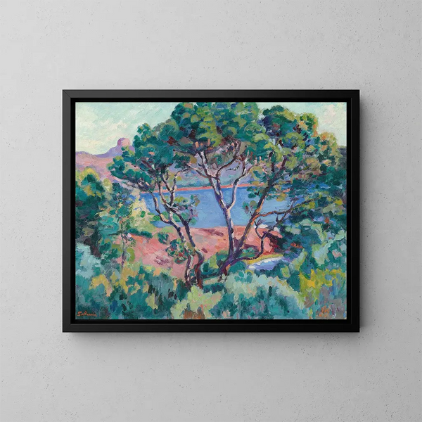 La Bahía de Agay - Armand Guillaumin — cuadro enmarcado en la pared