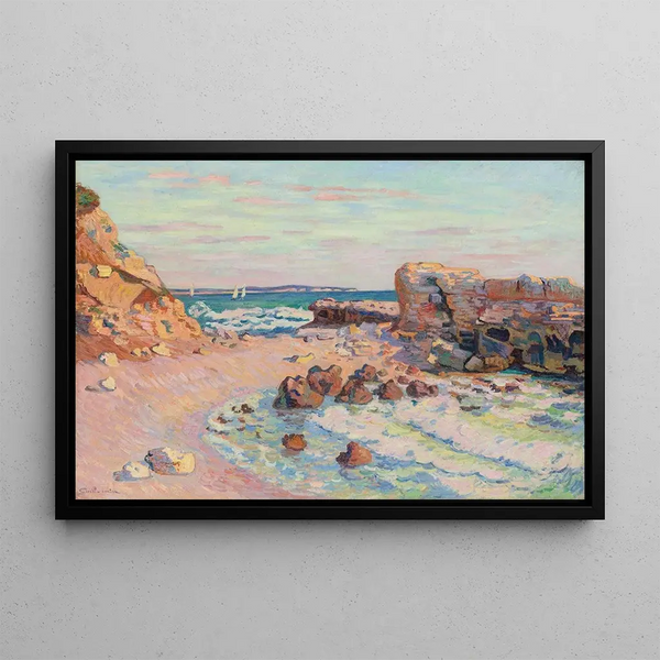 La Pierrière, Saint-Palais, marea creciente - Armand Guillaumin — cuadro enmarcado en la pared