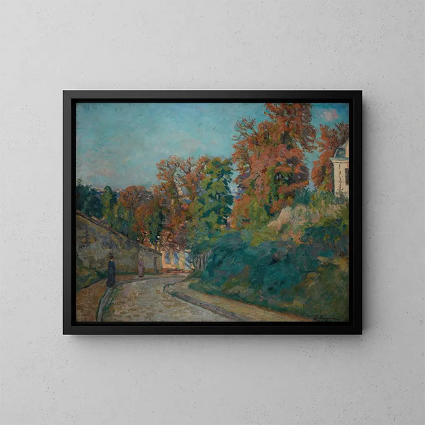 La Promenade dans une rue en Île-de-France - Armand Guillaumin — cuadro enmarcado en la pared