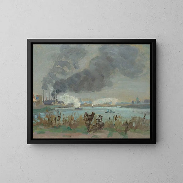 La Seine à Ivry - Armand Guillaumin — cuadro enmarcado en la pared