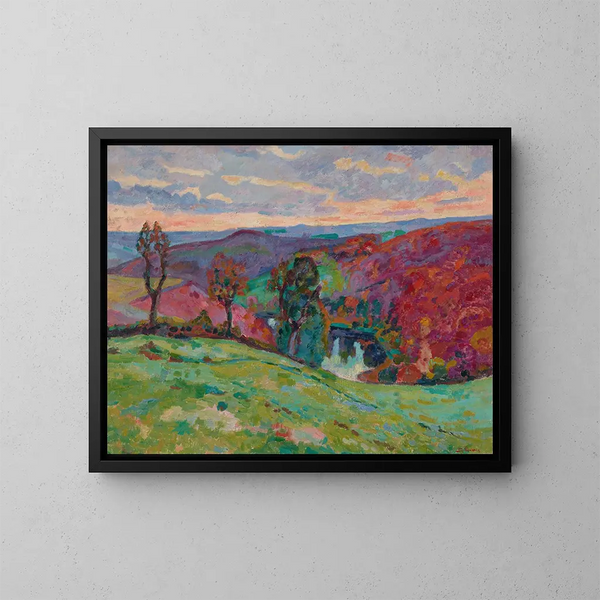 La valle de la Creuse y el Puy Barriou - Armand Guillaumin — cuadro enmarcado en la pared