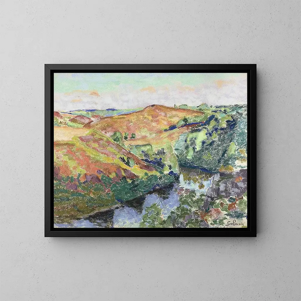 Paisaje en Crozant - Armand Guillaumin — cuadro enmarcado en la pared