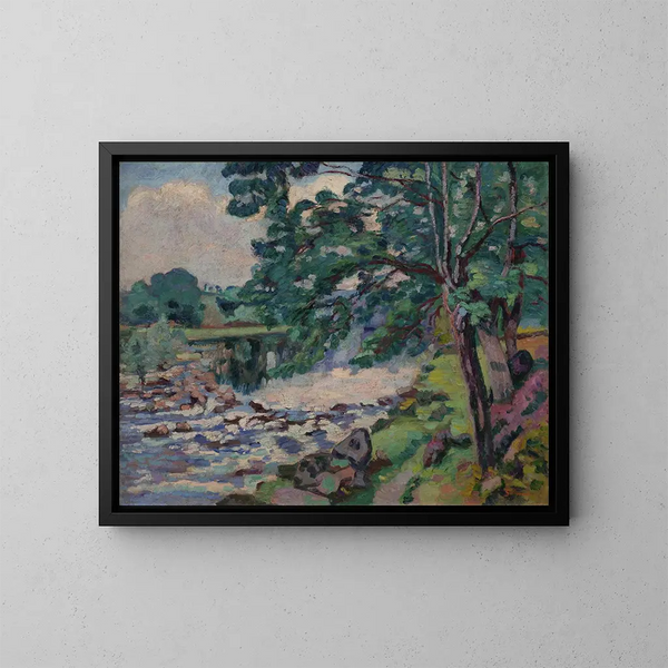 El Embalse de Génetin - Armand Guillaumin — cuadro enmarcado en la pared