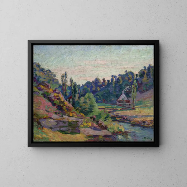 El molino de Jonon en Creuse - Armand Guillaumin — cuadro enmarcado en la pared