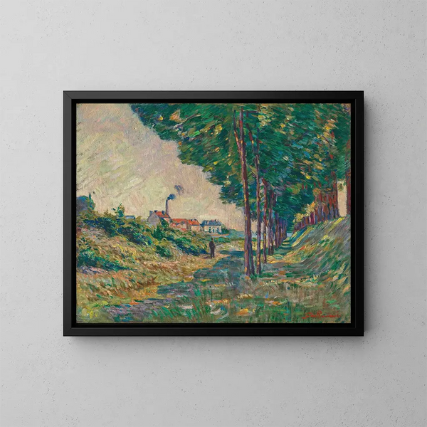 El camino de sirga, Charenton, Île-de-France - Armand Guillaumin — cuadro enmarcado en la pared