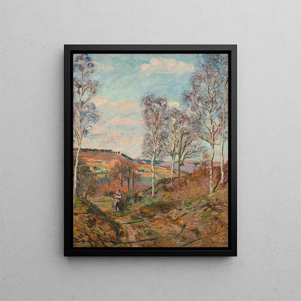 El camino hacia el valle - Armand Guillaumin — cuadro enmarcado en la pared