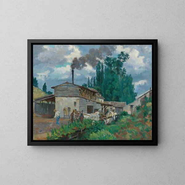 Los bordes del Bivre - Armand Guillaumin — cuadro enmarcado en la pared