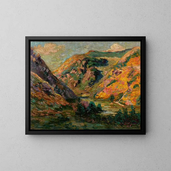 Las Canteras de La Lude - Armand Guillaumin — cuadro enmarcado en la pared