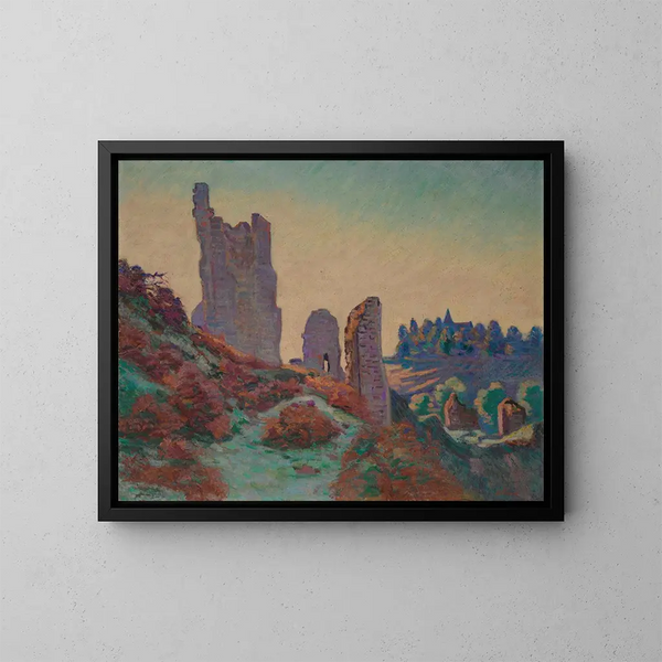 Las Ruinas del Castillo de Crozant - Armand Guillaumin — cuadro enmarcado en la pared