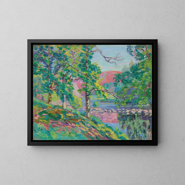 Los bordes de la Creuse - Armand Guillaumin — cuadro enmarcado en la pared