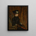 Madame Guillaumin con un abanico - Armand Guillaumin — cuadro enmarcado en la pared