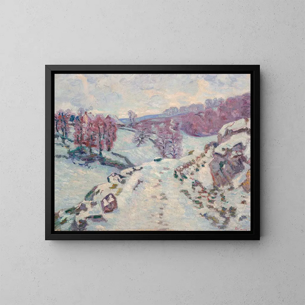Nieve - Armand Guillaumin — cuadro enmarcado en la pared