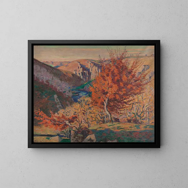 Paisaje del peñasco de la hilandera - Armand Guillaumin — cuadro enmarcado en la pared