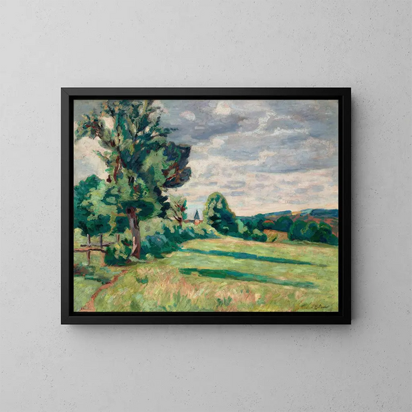 Pastizales de las granjas de Crozant - Armand Guillaumin — cuadro enmarcado en la pared