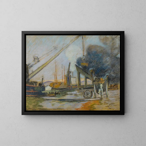 Quai de la Rape, París - Armand Guillaumin — cuadro enmarcado en la pared