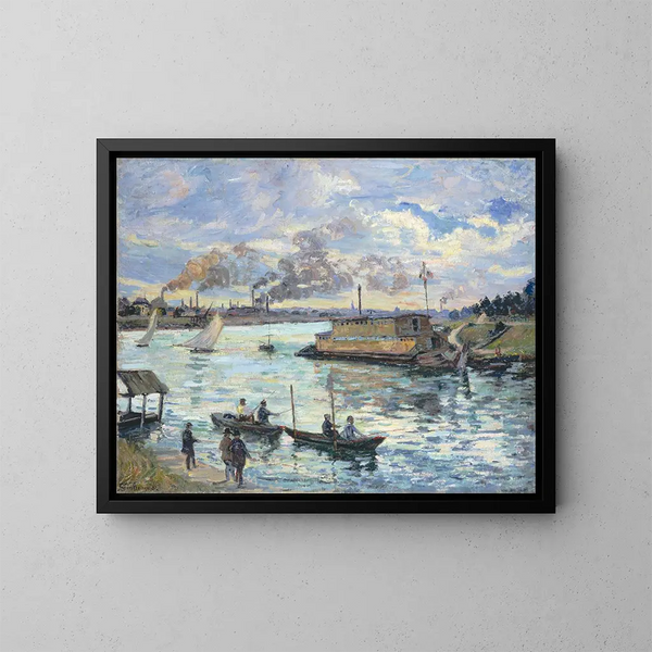 Escena de río - Armand Guillaumin — cuadro enmarcado en la pared