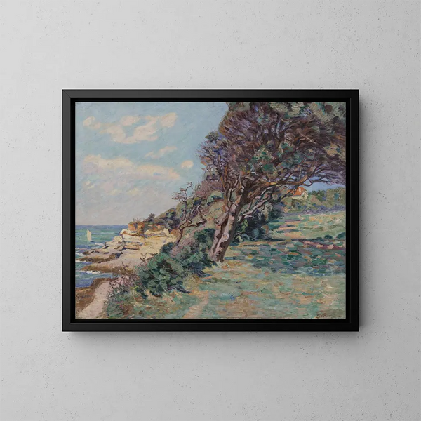 Saint-Palais, la Pointe de la Douane, agosto 92, 10 horas de la mañana - Armand Guillaumin — cuadro enmarcado en la pared