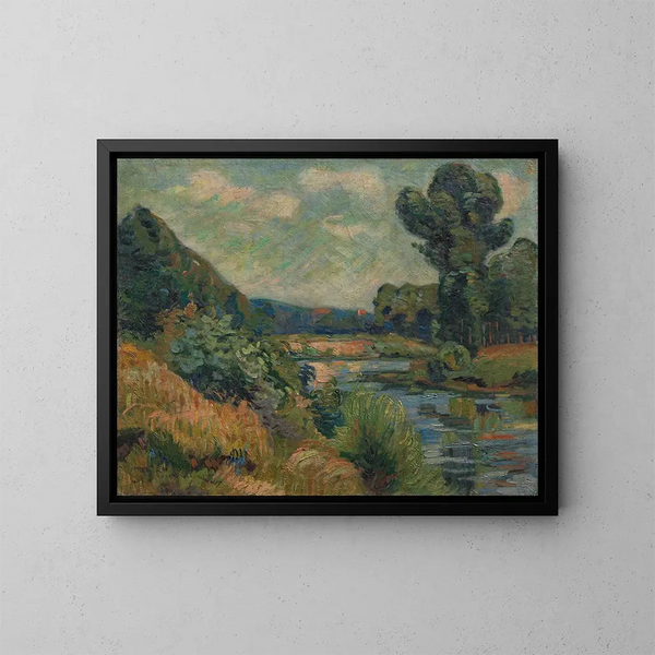 Los bordes del Marne en Charenton - Armand Guillaumin — cuadro enmarcado en la pared