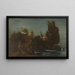 Villa de Fiesole junto al mar - Arnold Böcklin — cuadro enmarcado en la pared