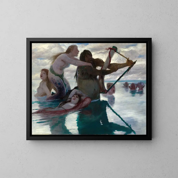 En el mar - Arnold Böcklin — cuadro enmarcado en la pared