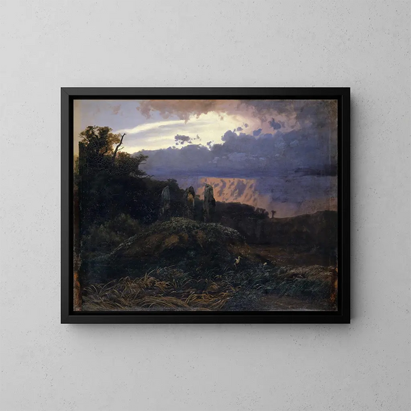 El Dolmen - Arnold Böcklin — cuadro enmarcado en la pared