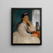 Portrait Painting of Clara Böcklin, eldest daughter of the artist - Arnold Böcklin — framed artwork on a wall