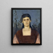 Retrato de Clara Bruckmann-Böcklin, hija mayor del artista - Arnold Böcklin — cuadro enmarcado en la pared