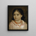 Portrait of Lucia, the artist's daughter - Arnold Böcklin — framed artwork on a wall