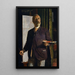 Self-portrait in the studio - Arnold Böcklin — framed artwork on a wall