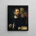 Autorretrato con la Muerte tocando el violín - Arnold Böcklin — cuadro enmarcado en la pared