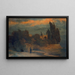 Villa by the Sea - Arnold Böcklin — framed artwork on a wall