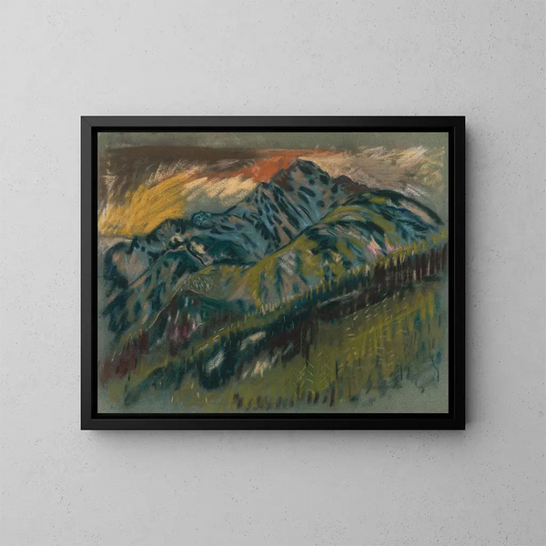 Las montañas Rohe - Arnold Peter Weisz-Kubínčan — cuadro enmarcado en la pared