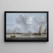 Escena fluvial con barcos - Arnoldus van Anthonissen — cuadro enmarcado en la pared