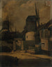 El molino de la Galette y el molino Blute-fin Montmartre 18o distrito - Arsène Désiré d'Haussy — vista de la obra