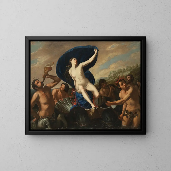 The Triumph of Galatea - Artemisia Gentileschi — framed artwork on a wall