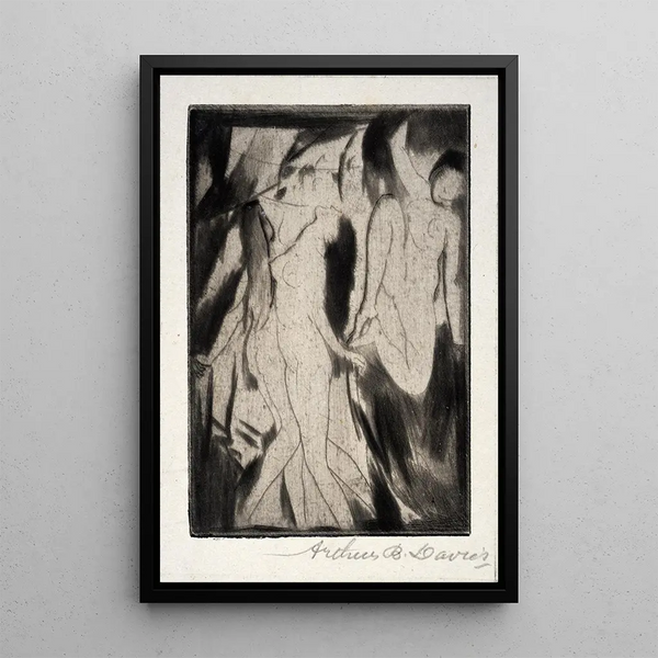 Ecstasy - Arthur Bowen Davies — framed artwork on a wall
