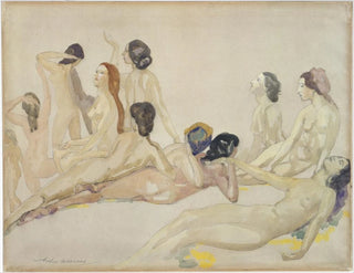 Once desnudos - Arthur Bowen Davies — vista de la obra