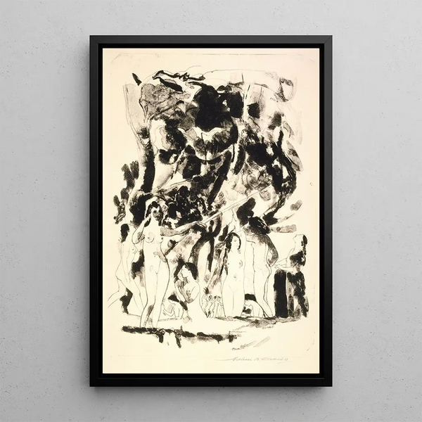 Harvest Festival - Arthur Bowen Davies — framed artwork on a wall
