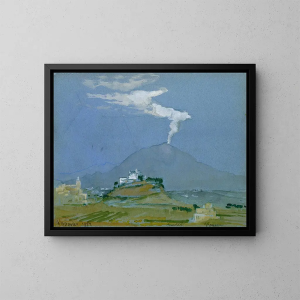 Landscape of Camaldoli - Arthur Bowen Davies — framed artwork on a wall